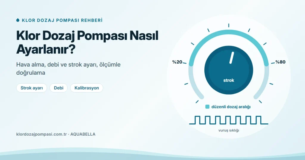 Klor Dozaj Pompası Nasıl Ayarlanır? Kullanım ve Ayar Rehberi