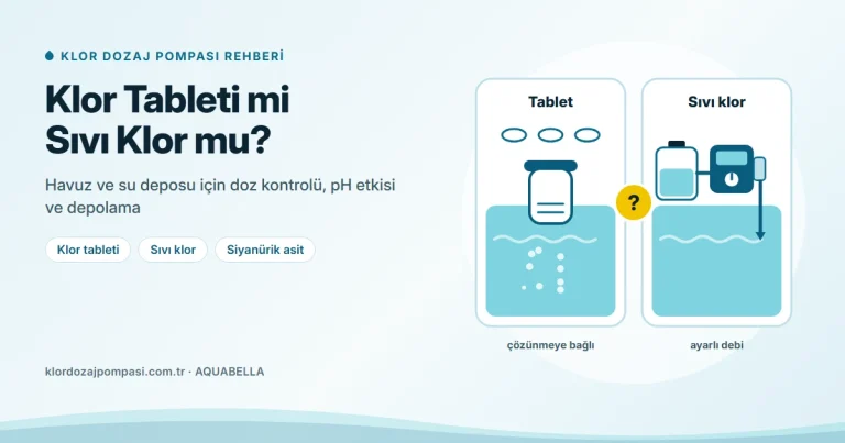 Klor Tableti mi Sıvı Klor mu? Havuz ve Su Deposu İçin Karşılaştırma