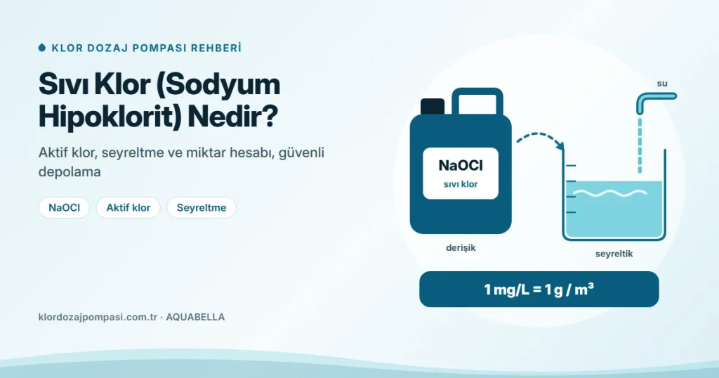 Sıvı Klor (Sodyum Hipoklorit) Nedir, Nasıl Kullanılır?